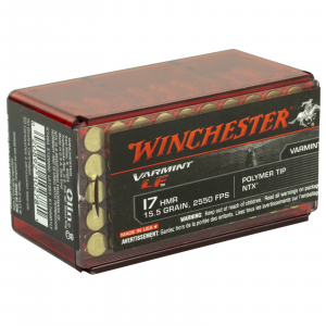 WINCHESTER Ammo Varmint Lf 17 Hmr 15.5 Gr Polymer Tip 50rds