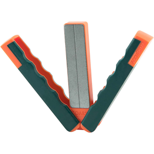 Accusharp 077C Diamond Paddle Folding Fine, Coarse Diamond Sharpener Gray/Orange Overmolded Rubber Handle