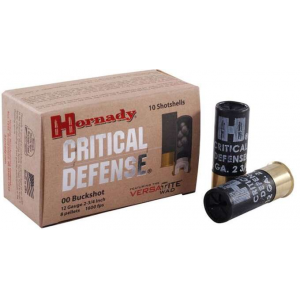 Hornady 86240 Critical Defense 12 Gauge 2.75 Lead 8 Pellets 00 Buck 10 Bx/ 25 Cs