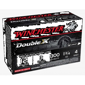 Winchester Ammo STH1234 Double X High Velocity 12 Gauge 3 1 3/4 oz 4 Shot 10 Bx/ 10 Cs