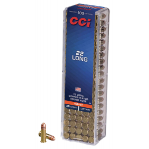 CCI High Velocity 22 Long 29 Gr Copper Round Nose 100rds