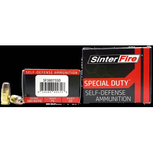 SINTERFIRE Special Duty Self Defense 380 Acp 75 Gr Lead Free Frangible Hp 20rds