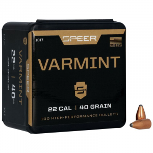 SPEER Varmint Soft Point Bullet .22 Cal 40 Gr 100rd Box