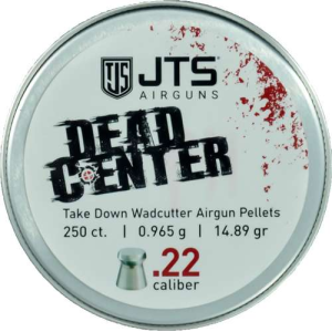 JTS PELLETS DEAD CENTER .22 WADCUTTER 14.89 GR. 250CT