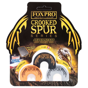 Foxpro CSMCOMBO Crooked Spur Combo Pack Turkey Two/Three-Half Reed Diaphragm Calls