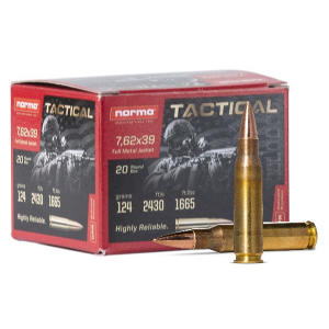 NORMA 7.62x39mm Full Metal Jacket (fmj) 124 Gr 20 Bx/ 50 Cs