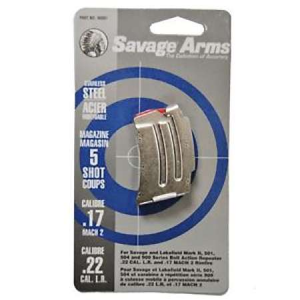 Savage 90007 MK II  22LR,17 MACH 2 5rd Stainless Detachable