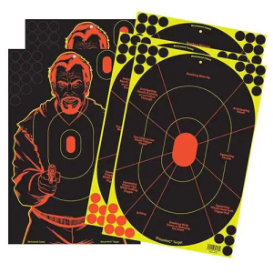 Birchwood Casey 34630 Shoot-N-C Combo Pack Self-Adhesive Paper 12 x 18 Silhouette/Bad Guy 5 Per Pack
