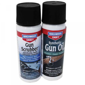 Birchwood Casey 33329 Gun Scrubber & Synthetic Gun Oil Combo 1.25 oz Aerosol 2 Per Pack