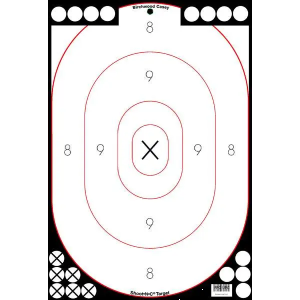 Birchwood Casey 34615 Shoot-N-C  Self-Adhesive Paper 12 x 18 Silhouette White Target Paper w/Black Target 5 Per Pack