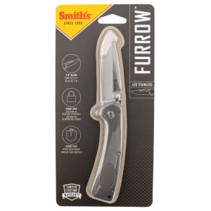 Smiths Products 51008 Furrow 2.90 Folding Drop Point Plain Satin Titanium Coated Stainless Steel Blade/Stainless Steel Handle Includes Pocket Clip