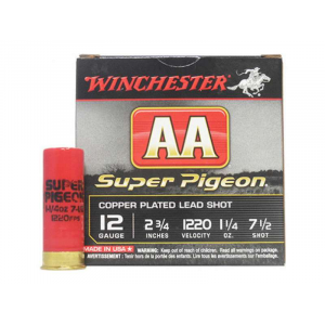 Winchester Ammo AA12SP7 AA Super Pigeon 12 Gauge 2.75 1 1/4 oz 7.5 Shot 25 Bx/ 10 Cs