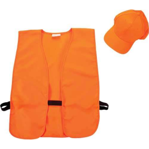 ALLEN ORANGE HAT/VEST COMBO ADULT