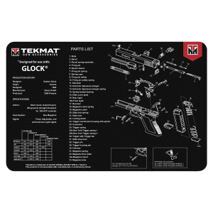 TekMat TEKR17GLOCK Glock Cleaning Mat 11 x 17 Black/White