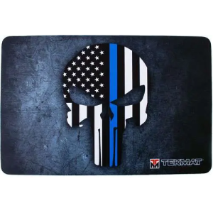 TekMat Armorers Bench Mat 11x17 Punisher Blue Line