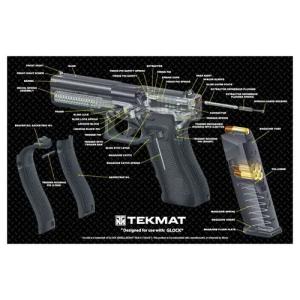 TekMat TEKR17GLOCKCA Original Cleaning Mat  Glock 3D Cutaway 11 x 17