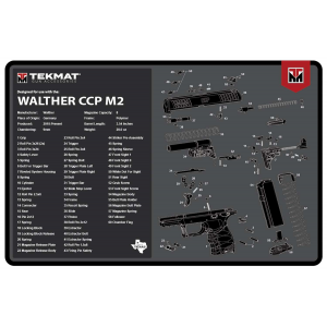 TekMat TEKR17WALCCPM2 Walther CCP M2 Cleaning Mat Black/White Rubber 11x17 Walther CCP M2 Parts Diagram