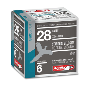 AGUILA FIELD LOAD SHOTSHELL AMO 28GA #6 2-3/4IN 1OZ.25RD (10 BOXES PER CASE)