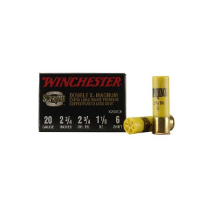 Winchester Ammo X203XCT5 Double X Magnum 20 Gauge 3 1 1/4 oz 5 Shot 10 Bx/ 10 Cs