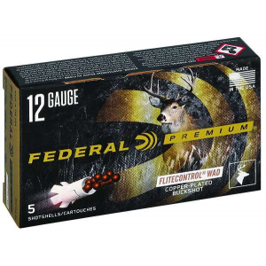Federal PFC15400 Premium Vital-Shok 12 Gauge 2.75 9 Pellets 00 Buck Shot 5 Bx/ 50 Cs