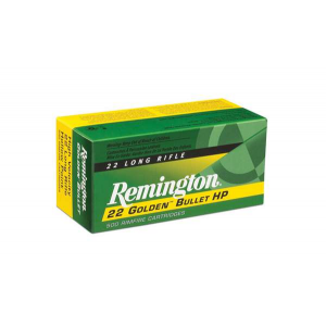 REMINGTON Ammunition 1600 Golden Bullet 22 Lr 36 Gr Plated Hollow Point 100 Bx/ 50 Cs