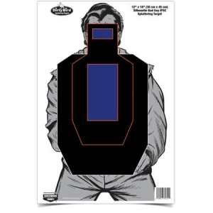 Birchwood Casey 35728 Dirty Bird Bad Guy Silhouette Hanging Tagboard Target 12 x 18 8 Per Pack