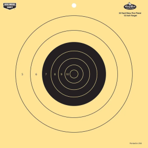 Birchwood Casey 35022 Dirty Bird Pistol Slow Fire Bullseye Hanging Tagboard Target 12 12 Per Pack