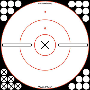 Birchwood Casey 34019 Shoot-N-C  Self-Adhesive Paper 12 Bullseye Black Target Paper w/White Target 5 Per Pack