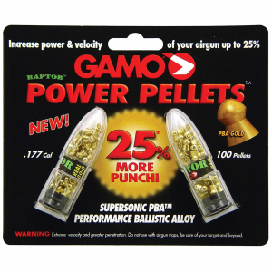 Gamo 632264454 Raptor PBA  .177 Pellet Non-Lead Alloy Semi-Pointed 100 Per Pack