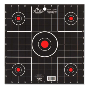Birchwood Casey 35212 Dirty Bird Sight-In Bullseye Hanging Tagboard Target 12 12 Per Pack