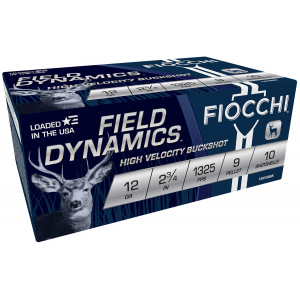 Fiocchi 12HV9P Field Dynamics Hunting 12ga, 2.75, 9 Pellets, 00 Buck Shot