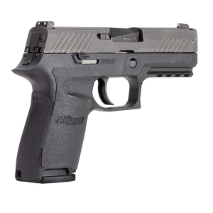 Sig Sauer P320 9 / 40 / 357 - Wrapter Rubber Adhesive Grip - Grain Texture - Black - Medium Grip Module Compact