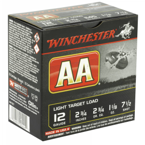 Winchester Ammo AA Light Target Load 12 GA 2.75 1-1/8 oz #7.5 25rds