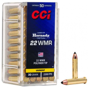 CCI 0073 Varmint 22 Mag 30 Gr V-max Polymer Tip 50 Bx/ 40 Cs