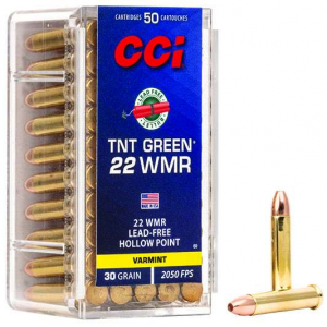 CCI 0060 Varmint Tnt Green 22 Mag 30 Gr Hollow Point (hp) 50 Bx/ 40 Cs
