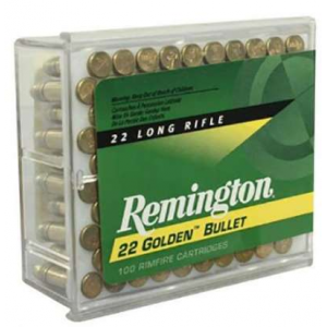 REMINGTON Ammunition 1500 Golden Bullet 22 Lr 40 Gr Plated Lead Round Nose 100 Bx/ 50 Cs