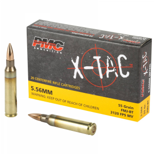 PMC X-tac 5.56x45mm, 55gr Fmj-bt, 20rd Box