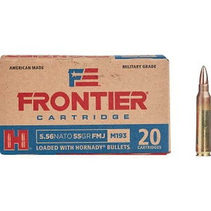 HORNADY Frontier 5.56x5mm Nato 55gr Full Metal Jacket (m193) 20rd Boxes
