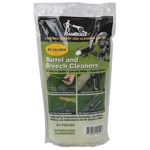RamRodz 50075 Barrel Cleaner Swabs 50 Cal Cotton Top w/Bamboo Handle 75 Per Bag