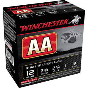 WINCHESTER Ammo Aal129 Aa Xtra-lite 12 Gauge 2.75 1 Oz 9 Shot 25 Bx/ 10 Cs