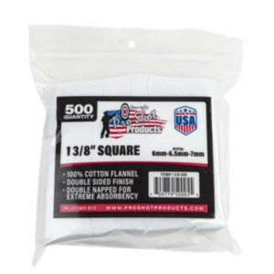 Pro-Shot 13/8-500 Cleaning Patches  Cotton 1.38 500 Per Pack