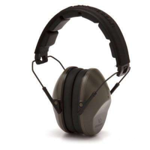 Pyramex OD Green - NRR 24 db Low Profile hearing protector - VG Clamshell