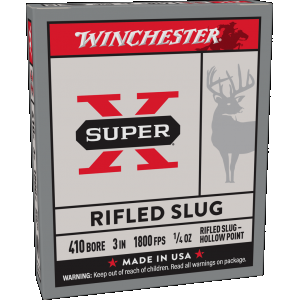 WINCHESTER Super-x 410ga, 3 1/4oz Rifled Slug Hollow Point, 5rd Box