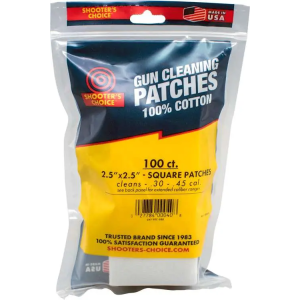 Shooters Choice 2.5" Square Cleaning Patches 100 Pack