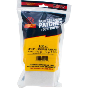 Shooters Choice 3" Square Cleaning Patches 100-Pack