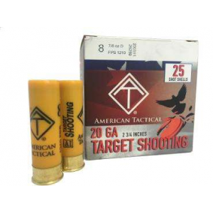 ATI Target Load 20ga Amo #8 7/8 Oz 2.5 Dram 2 3/4 25/box