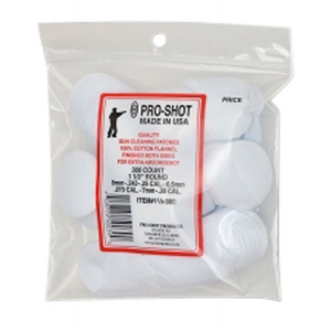 Pro-Shot 11/2-300 Cotton Flannel Patches 1.5 Round 6mm-30 Caliber