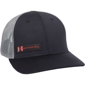 Outdoor Cap Black/Grey Cap Mesh Back w/Woven Hornady Label - $8.00 at BattleHawk Armory