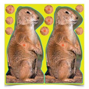 Birchwood Casey 34786 Shoot-N-C  Self-Adhesive Paper 8 Prairie Dog 12 Per Pack