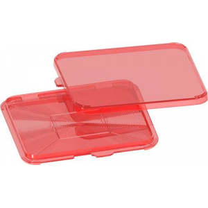MTM PRIMER FLIPPER SQUARE RED W/DUAL LID CLOSURE OPTIONS